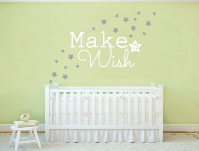 Make A Wish Wall Sticker, Make Decal, Art, Decor, Nursery Stickers - image 1