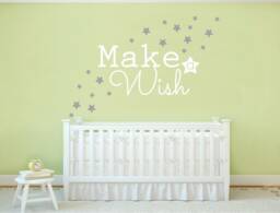 Make A Wish Wall Sticker, Make Decal, Art, Decor, Nursery Stickers - thumbnail 1