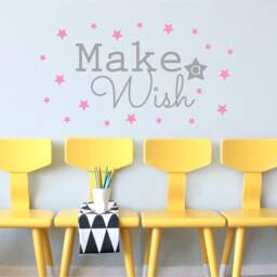 Make A Wish Wall Sticker, Make Decal, Art, Decor, Nursery Stickers - thumbnail 2