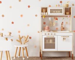Daisy Wall Decals - Flower Stickers, Floral Nursery Decor, Kids Room Art, Removable Decor - thumbnail 1