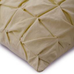 "Cotton Linen Beige Toss Pillow Cover 16""x16" - thumbnail 3