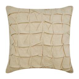 "Cotton Linen Beige Toss Pillow Cover 16""x16" - thumbnail 2