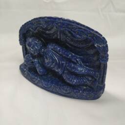Lapis Lazuli Buddha, Gautam Gemstone Sleeping Meditation Decor, Spiritual Home Decor, Prayer Idol, Shakyamuni Buddha - thumbnail 4