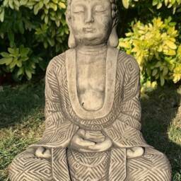 stone Garden Large Maze Robe Buddha Natural Gift Concrete Ornament - thumbnail 4