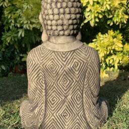 stone Garden Large Maze Robe Buddha Natural Gift Concrete Ornament - thumbnail 3