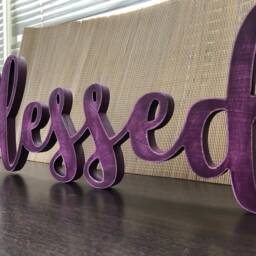 Be Blessed Sign, Gift, Standing Thick Letters, Sign Wall Decor, Vanity Decor Art, Farmhouse - thumbnail 3