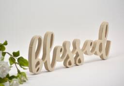 Be Blessed Sign, Gift, Standing Thick Letters, Sign Wall Decor, Vanity Decor Art, Farmhouse - thumbnail 1