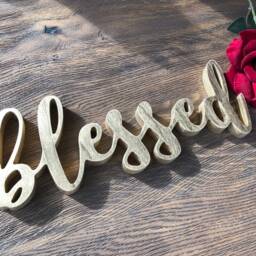 Be Blessed Sign, Gift, Standing Thick Letters, Sign Wall Decor, Vanity Decor Art, Farmhouse - thumbnail 2