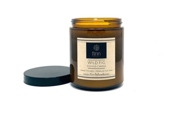 Hand Poured Premium Wild Fig Scented Soy Candle ~ 9 Oz - image 1