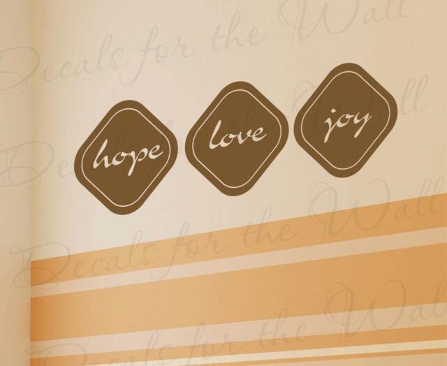 Hope Love Joy Bedroom Family Marriage Wedding Living Room Decorative Vinyl Quote Wall Decal Lettering Decoration Sticker Decor L23 - image 1