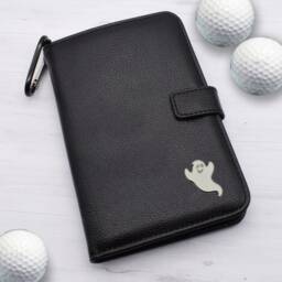 Ghost Design - Personalised Leatherette Golf Organiser Complete With Divot Repairer, Marker, Tees, Scorecard & Pencils - thumbnail 1