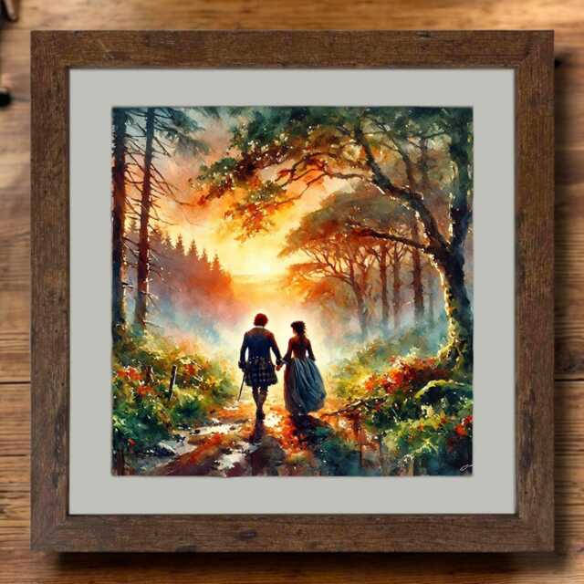 Unframed Outlander Wall Art Print, Gift, Room Decor - The Road To Lallybroch Scottish Highlands