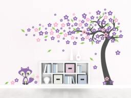 Stick On Wall Art Tree Decals For Walls Sticker Baby Girl Room Decor Personalized Decalisland -Baby Fox Sd 039 - thumbnail 1