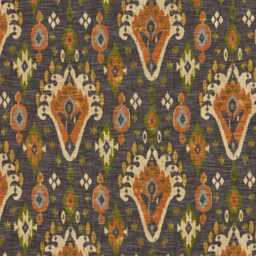 Custom Upholstered Ottoman Round Hidden Storage Footstool - Moroccan Tribal Pattern Spice - thumbnail 4