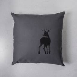 Deer Pillow Cover, Buck Rustic Animal Woodland Decor - thumbnail 3