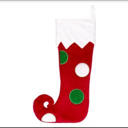 Personalised Grey Elf Toe Christmas Stocking Embroidered Name Festive Fireplace Decor For Cosy Homes - thumbnail 4