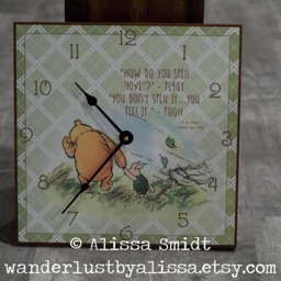 Winnie The Pooh Classic Theme Clock - Custom Design, Personalized, 12 Inch X Clock - Green, Brown, Pooh, Piglet - thumbnail 4