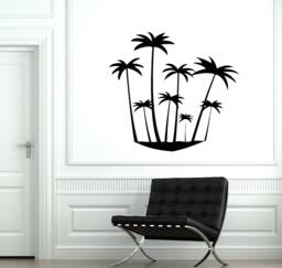 Wall Vinyl Decal Palms Tree Beach Tropical Vacation Decor 2001Di - thumbnail 1