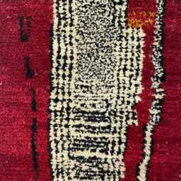 Handmade Moroccan Wool Runner Rug Abstract Berber Hallway Rug - thumbnail 3