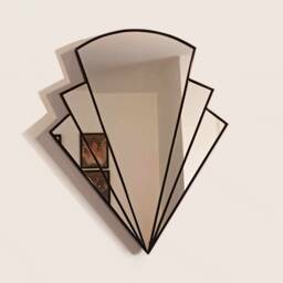 Art Deco Fan Mirror, Wall Mirror - thumbnail 3
