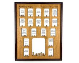 16x20 School Years Picture Frame Personalized With Name Dark Frame, Birth Thru 12Th Grade - Holds 2x3 & 5x7 Pictures To Graduation - thumbnail 1