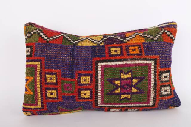 16x24 Kilim Pillow Cover Vintage Turkish Embroidered Lumbar - image 1