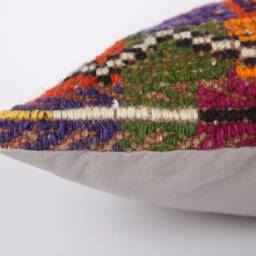 16x24 Kilim Pillow Cover Vintage Turkish Embroidered Lumbar - thumbnail 4