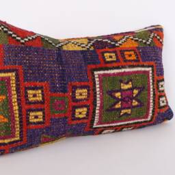 16x24 Kilim Pillow Cover Vintage Turkish Embroidered Lumbar - thumbnail 3