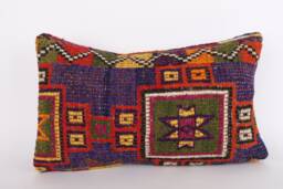 16x24 Kilim Pillow Cover Vintage Turkish Embroidered Lumbar - thumbnail 1