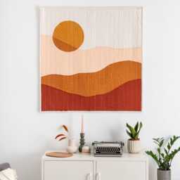 Large Landscape Tapestry Quilted Textile Wall Hanging - thumbnail 1