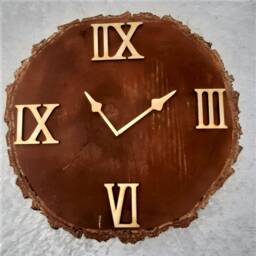 4 Large Roman Numerals 3 6 9 12 Wood 80 Mm Made Of For Making Clocks - thumbnail 2