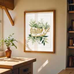 Dental Wall Art Print - Botanical Jaw Illustration Modern Dentist Office D??cor Anatomy Medical - thumbnail 2