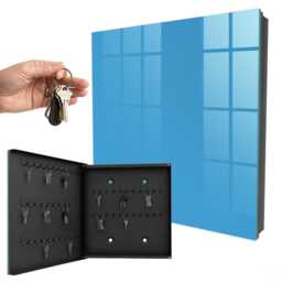 Blue Water Wall Mounted Key Cabinet, Box For Home, Minimalist Backgrounds & Patterns, Lovers Of Minimalism Peace - thumbnail 1