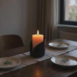 Modern Pillar Candle Holder Beveled Led Stand, Customisable Colours - thumbnail 2