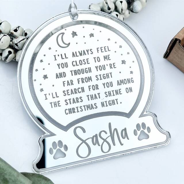 Christmas Dog Memorial Ornament, Snow Globe Decoration, Pet For All Animals - image 1