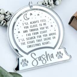 Christmas Dog Memorial Ornament, Snow Globe Decoration, Pet For All Animals - thumbnail 1