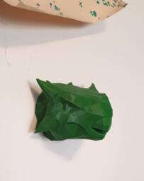 Diddy Dino Geometric Ankylosaurus Head - Dinosaur Wall Art 3D Printed - thumbnail 1