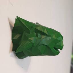 Diddy Dino Geometric Ankylosaurus Head - Dinosaur Wall Art 3D Printed - thumbnail 3
