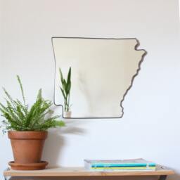 Arkansas State Mirror Wall Shape Outline Art Modern Ar Little Rock Razorback - thumbnail 2