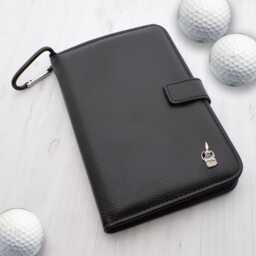 Pewter Paint Pot Brush Design - Personalised Leatherette Golf Organiser Complete With Divot Repairer, Marker, Tees, Scorecard & Pencils - thumbnail 1