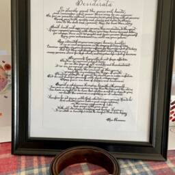 Handwritten Desiderata, Desiderata Poster, Large Print, Poem, Max Ehrmann, Motivational Poem - thumbnail 3