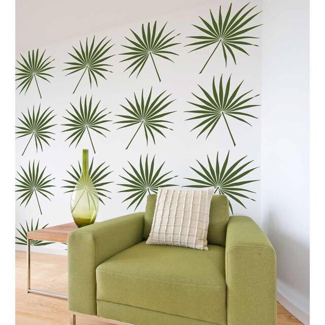 Palmetto Leaf Wall Art Stencil - Wall Stencils Instead Of Decals Easy To Use Stencils For A Quick Room Update Walls - image 1