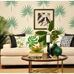 Palmetto Leaf Wall Art Stencil - Wall Stencils Instead Of Decals Easy To Use Stencils For A Quick Room Update Walls - thumbnail 2