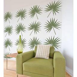 Palmetto Leaf Wall Art Stencil - Wall Stencils Instead Of Decals Easy To Use Stencils For A Quick Room Update Walls - thumbnail 1