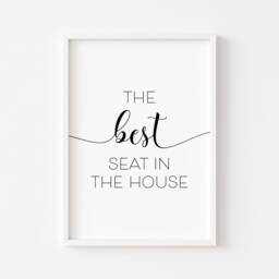 The Best Seat in House Print - Bathroom Funny Prints Toilet Wall Art - thumbnail 2