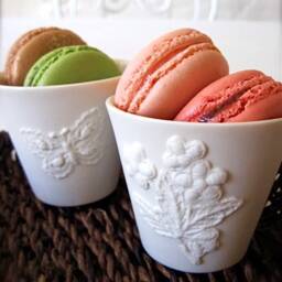 strawberry Flower Embroidery Cup, Lovely Porcelain Candle Holder, Vase - thumbnail 3