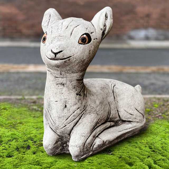 Concrete Deer Decoration Garden Statue Cement Woodland Animal Figurine Outdoor Wildlife Ornament Large Yard Sculpture Yard Art - image 1