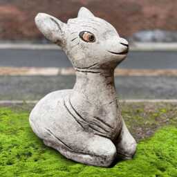 Concrete Deer Decoration Garden Statue Cement Woodland Animal Figurine Outdoor Wildlife Ornament Large Yard Sculpture Yard Art - thumbnail 4