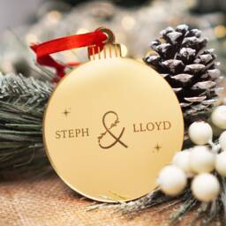 Personalized First Christmas Bauble, New Couple Gift