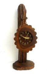 "Natural Teak Wood Round Clock Hanging Rustic Driftwood Handmade Wooden Carving Home Art Decor/Gift 17"" X 6" - thumbnail 3